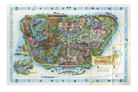 Disneyland Souvenir Map 1962 Van Eaton Galleries