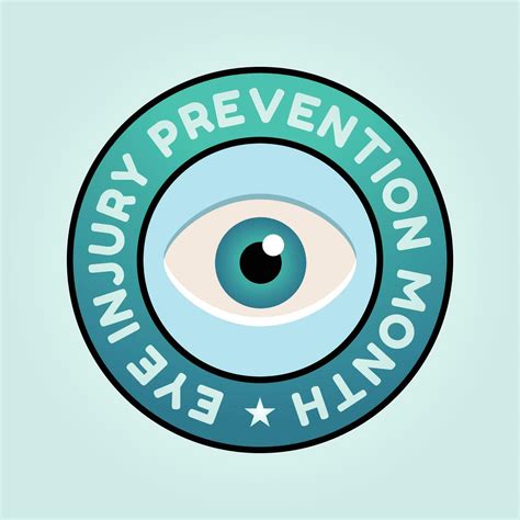 Eye Injury Prevention Month Design Template Good For Celebration Usage Eye Injury Vector