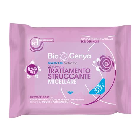 Biogenya Salviette Struccanti Con Acqua Micellare Effetto Tensore