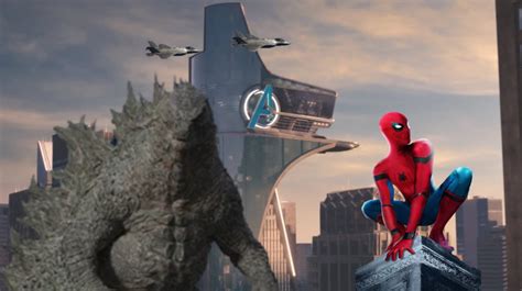 Spider man vs Godzilla legendary Sony marvel toho : r/MonsterVerseLeaks