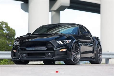 Stunning Black Roush Mustang With Vossen Wheels