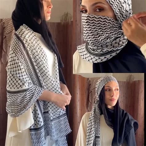 Palestine Keffiyeh Colors Long Shawl Scarf – The Black Friesian