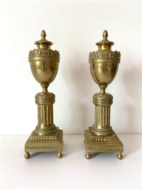 Pair Of Gilt Bronze Cassolette Candlesticks 2 Louis XVI Catawiki