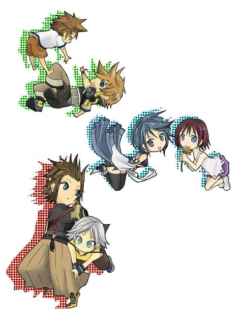 Khbbs Aqua Terra Ventus Sora Kairi Riku Kingdom Hearts Fanart