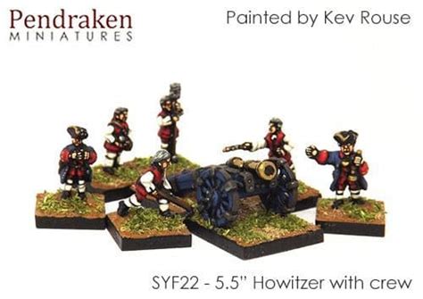 Pendraken Mm Seven Years War French Howitzer With Crew