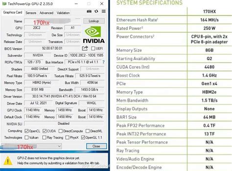 Nvidia Cmp Hx Cryptomining Card With Mh S Hash Rate Spotted