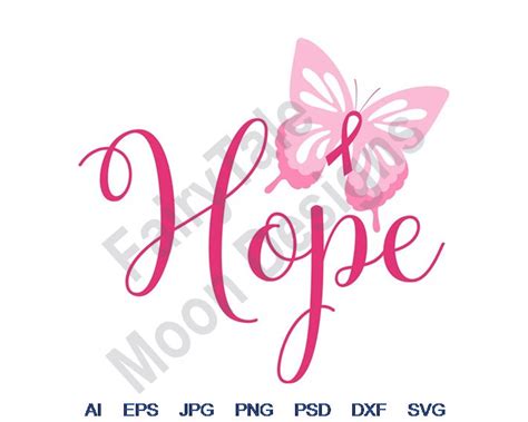 Hope Butterfly Svg, Dxf, Eps, Png, Jpg, Vector Art, Clipart, Cut File ...