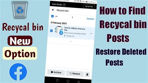 How To Recover Facebook Deleted Posts Move In Recycal Bin How To Find