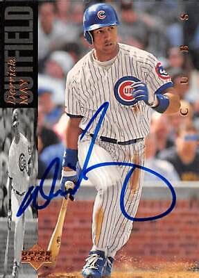 Derrick May Autographed Baseball Card Chicago Cubs 1994 Upper Deck