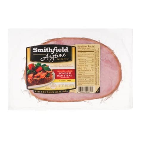 Save On Smithfield Anytime Favorites Ham Steak Boneless Hickory Smoked