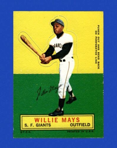 Topps Stand Ups Set Break Willie Mays Vg Vgex Crease Gmcards