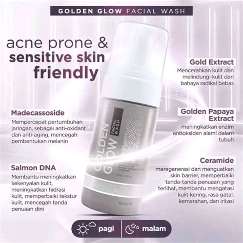 Jual New Golden Glow Facial Wash Ms Glow Original Bpom Barcode