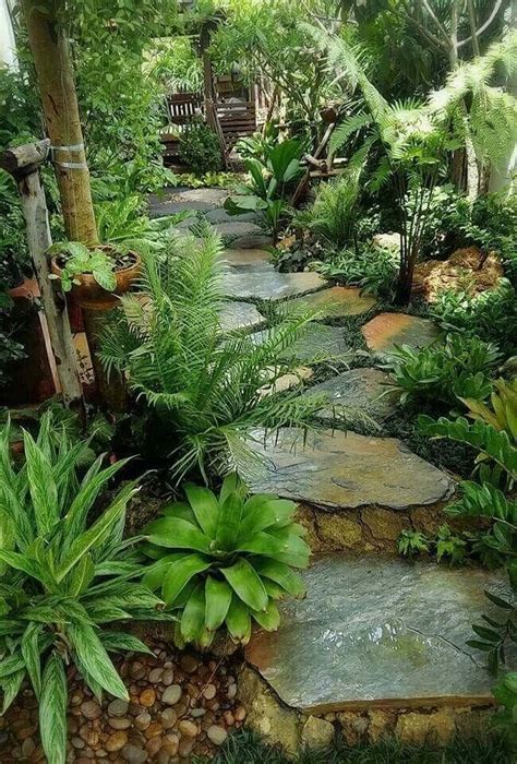 100 Garden Pathway Ideas And Inspiration Golly Gee Gardening Tropical Garden Design Side