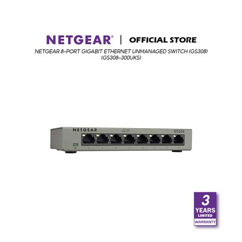 NETGEAR 8 Port Gigabit Ethernet Unmanaged Switch GS308 Desktop