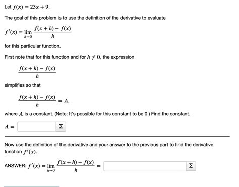 Solved Let F X 23x 9 The Goal Of This Problem Is To Use The