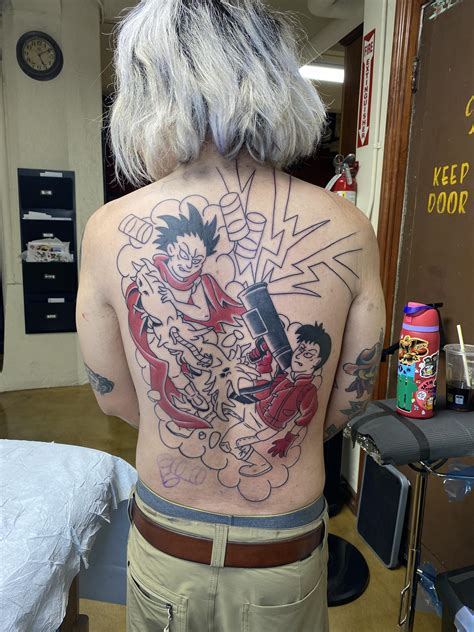 First session of my Tetsuo vs Kaneda back piece. : r/akira