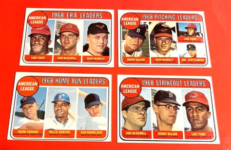 Card Lot Topps Baseball Leader Hr Era Pitching Tiant Mclain