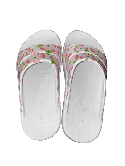 Oofos Ooahh Limited Cherry Blossom Slides Sandals Wom Gem