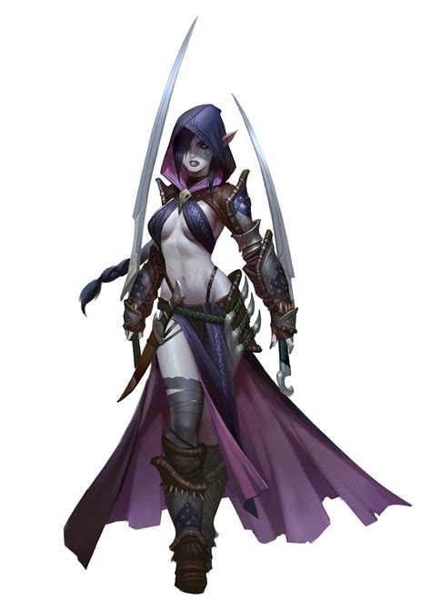 Female Elf Twf Rogue Pathfinder Pfrpg Dnd D D D Fantasy Dark