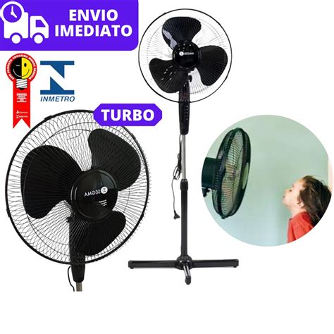 Ventilador De Coluna Turbo Silencioso Pedestal Grande Velocidades