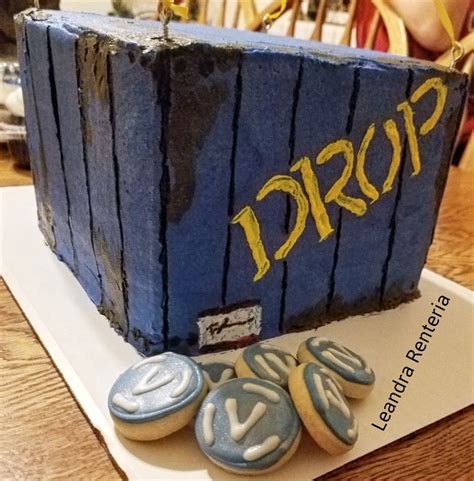 Fortnite Supply Drop Cake Hand Painted Buttercream Frosting V Bucks