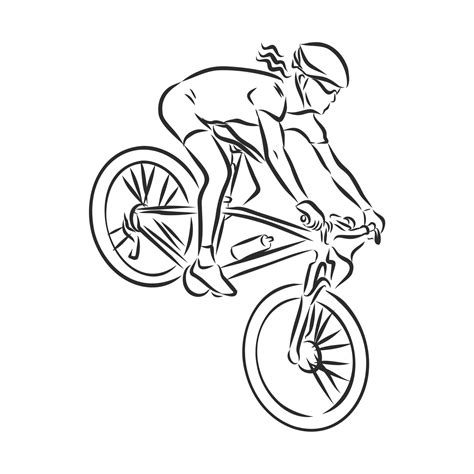 Mountain Bike Vector Sketch Vector Art At Vecteezy