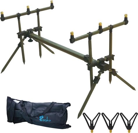 Carp Fishing Goal Post Rod Pod With Bank Sticks Rod Rests And Carry