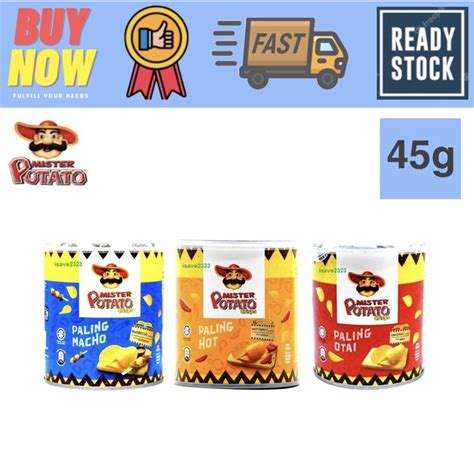 Mister Potato Chips Crisps 45g Shopee Malaysia