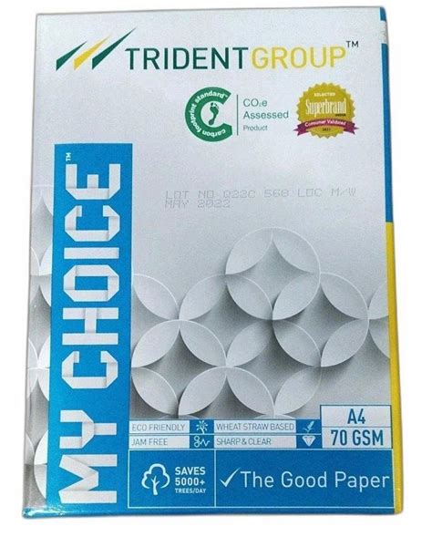 70 GSM Trident My Choice A4 Size Copier Paper At Rs 165 Ream In