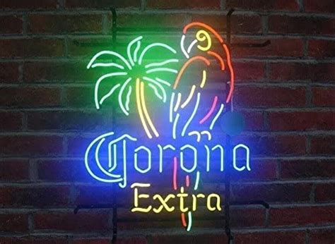 Amazon Queen Sense 17 X14 Coronas Extra Parrot Neon Sign Man