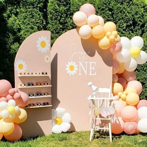 Daisy Balloon Arch Garland Kit Piece White Baby Pink Etsy