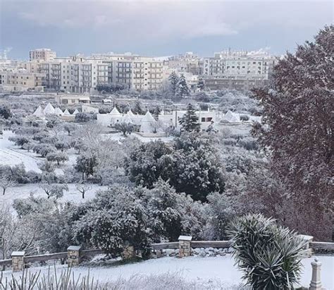 Maltempo Ondata Di Freddo In Puglia Manto Bianco Sui Monti Dauni E