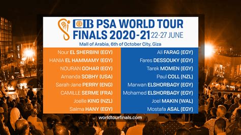 Cib Psa World Tour Finals Line Up Finalised Psa World Tour