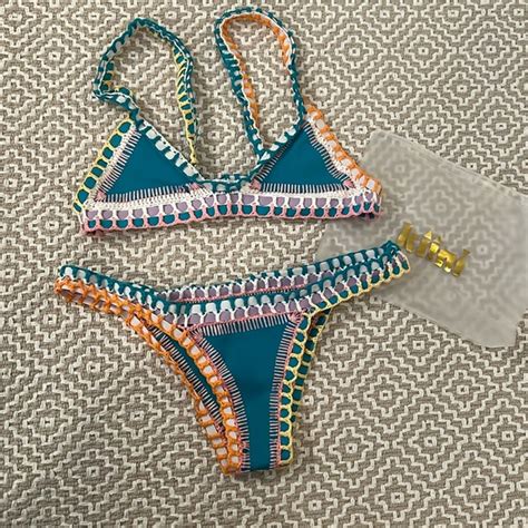 Kiini Swim Kiini Teal Bikini S Poshmark