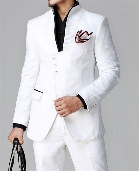 Luxury White Wedding Linen Suits Wedding Suits Men Indian Wedding