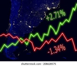 Argentina Map Stock Market Chart Numbers Stock Photo 208628575 ...