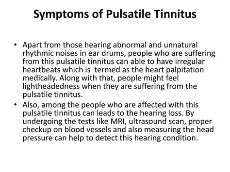 Ppt All About The Pulsatile Tinnitus Causes Symptoms And Treatment