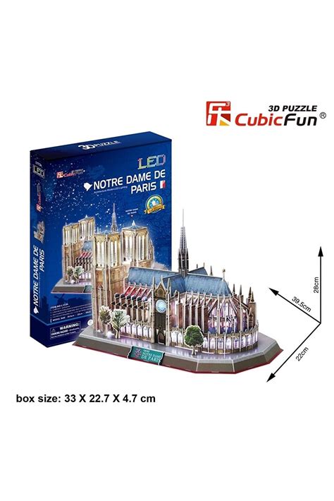 Cubic Fun 3d Puzzle Notre Dame De Paris 149 Parça Ledli Fiyatı