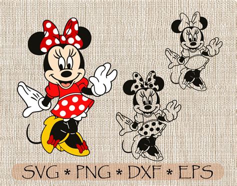 Svg Png Minnie Mouse Dress Polka Dots Red Bow Layered And Etsy