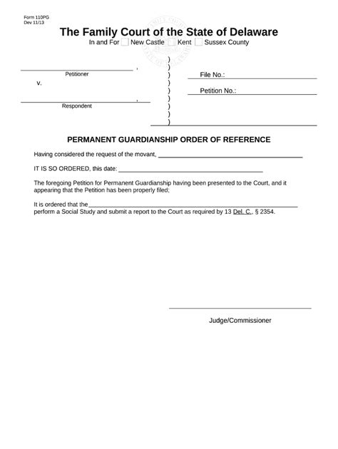 Order Guardianship Permanent Doc Template PdfFiller