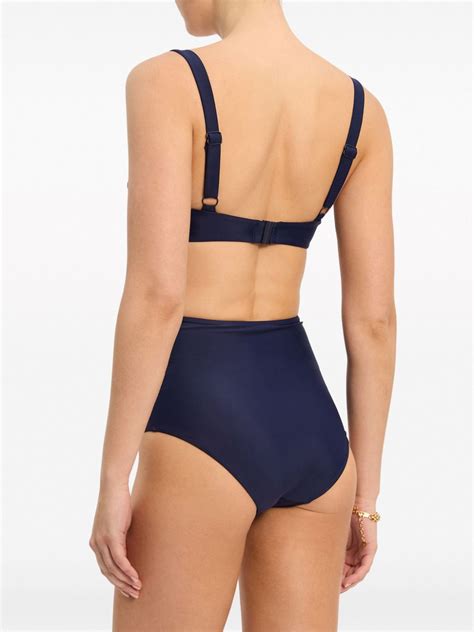 Rebecca Vallance Alba Balconette Bikini Set Blue Farfetch