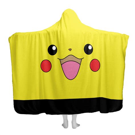 Pikachu Pokemon Hooded Blanket Otaku Treasure