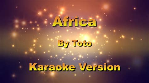 Africa Toto Karaoke Youtube