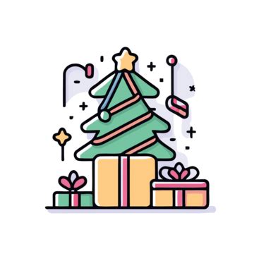 árbol De Navidad Con Regalos Y Regalos Icono Vector PNG Un Icono