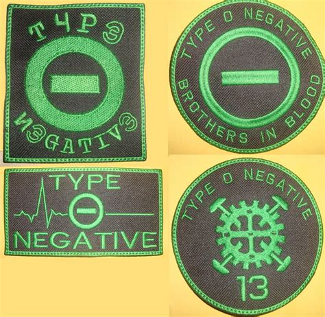 TYPE O NEGATIVE LOGO Embroidered PATCH Carnivore Peter Steele