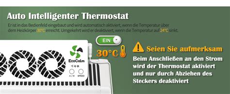 Ecocalm Heizk Rper Ventilator Mit Verbesserten L Fter Intelligenter