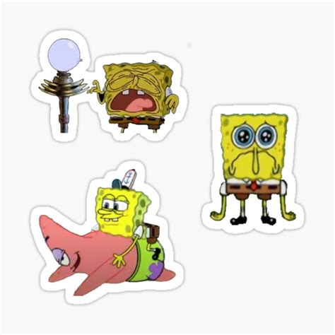 "Spongebob SquarePants : sticker meme pack - laptop decal" Sticker for Sale by Gastrox | Redbubble