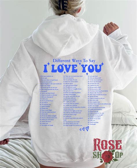 Different Ways To Say I Love You Hoodie Trendy Hoodie Trendy Etsy Canada