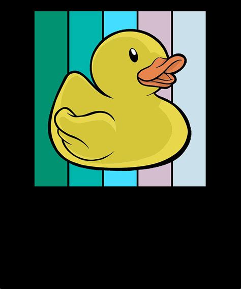 Duck Retro Digital Art By Britta Zehm