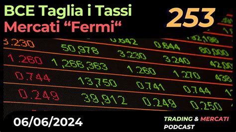 Bce Taglia I Tassi Mercati Fermi Ep Trading Mercati Youtube